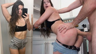 Abbie Maley Surprises James Deen With Her First Anal Experience, Ending In Uncontrollable Pleasure